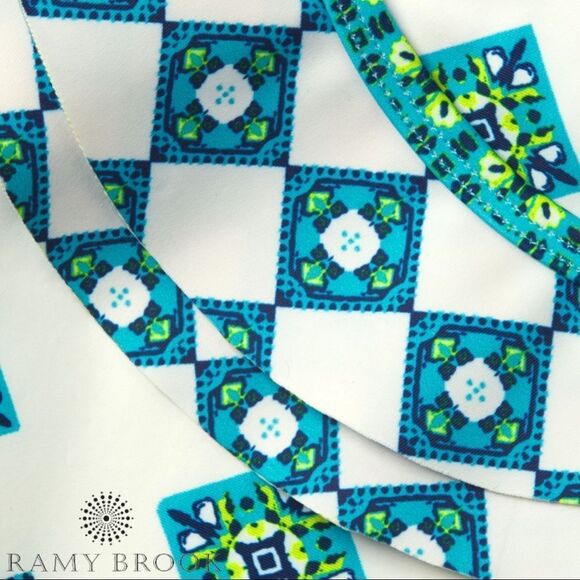 Ramy Brook ***NWT*** Printed Alize Ruffle One-Piece Swimsuit in White Combo - Picture 11 of 11